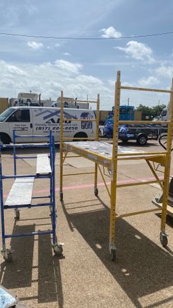 3 sets of scaffolding