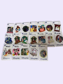Disney Parks Trading Pin Lot – 19 Pins – Princess, Villains, Mickey & More