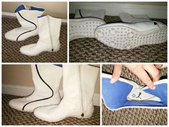 PUMA WHITE LEATHER BOOTS