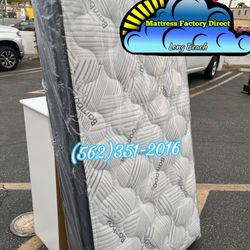 White Bamboo Pillowtop Mattress And Box Set 