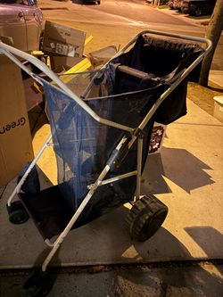 Folding Beach Cart with Mesh Bag