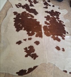 Genuine Authentic Cowhide Rug – Natural Accent Area Rug