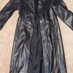 Ladies leather trench coat