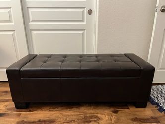 Dark Brown Storage Bench