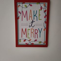 Christmas "Make It Merry" Wood Sign