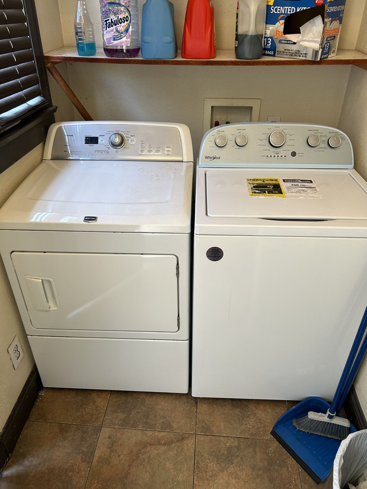 Whirlpool Washer & Maytag Dryer