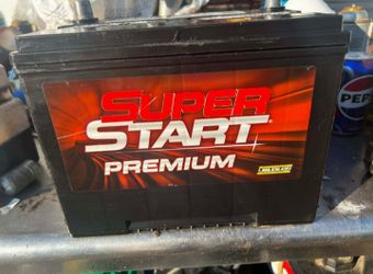 In Good Condition Super Start Premium Group 24 Battery  100% Health 100% Charge  $5  Off  with a  old Battery  And I Got Different Types Of Batteries 