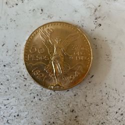 1947 50 Pesos Gold Coin 37.5 Grams