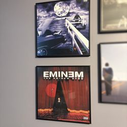 Framed Vinyl Eminem Albums