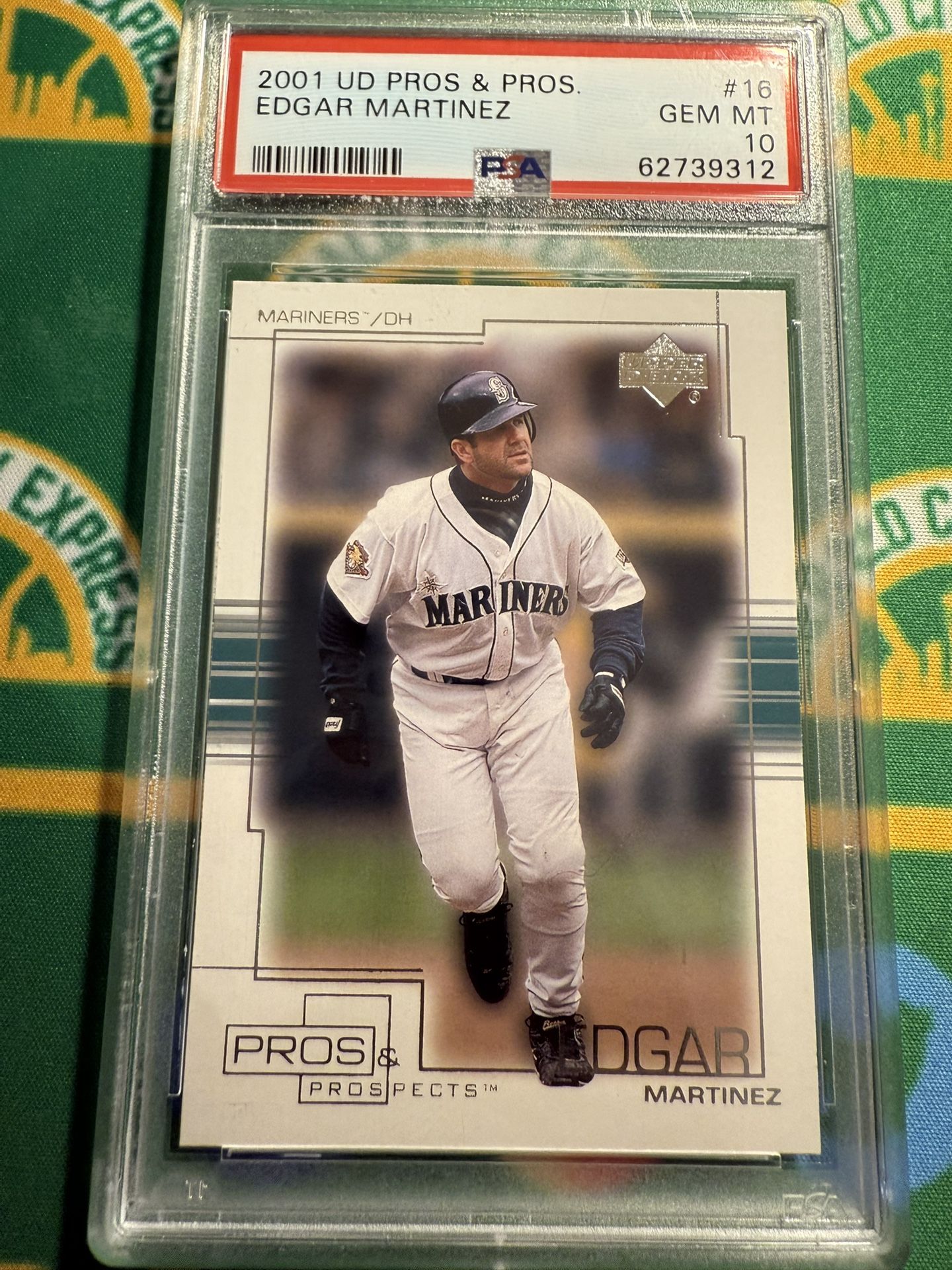2001 UD Pros &Pros Edgar Martinez #16 PSA 10 Seattle Mariners