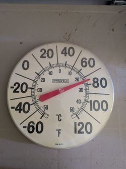 Springfield Round Dial Thermometer