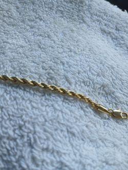 ***14K ROPE BRACELET/ REAL GOLD/ TODAY ONLY $25/ DELIVERY AVAILABLE