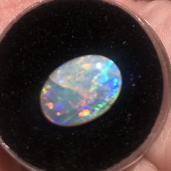 Beautiful 2 Carat Australian Opal 9x12mm Gemstone Loose (repaired)