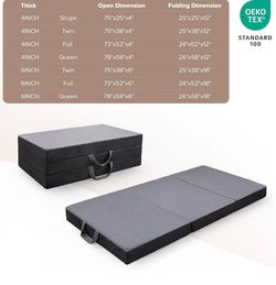 Vamcheer Tri Folding Mattress Full Size - 6 Inch
