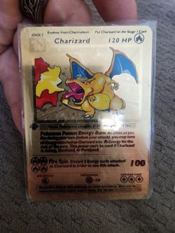 Golden Charizard Card