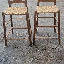 Pair Of Antique Wooden Chairs