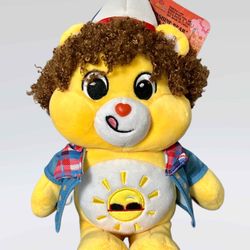 NEW Netflix Care Bears x Stranger Things Funshine Bear as Dustin 9" Plush NWT