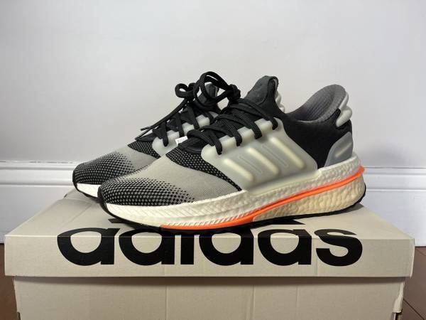 Adidas X PLRboost Running Shoes Sneakers Carbon Off White Orange