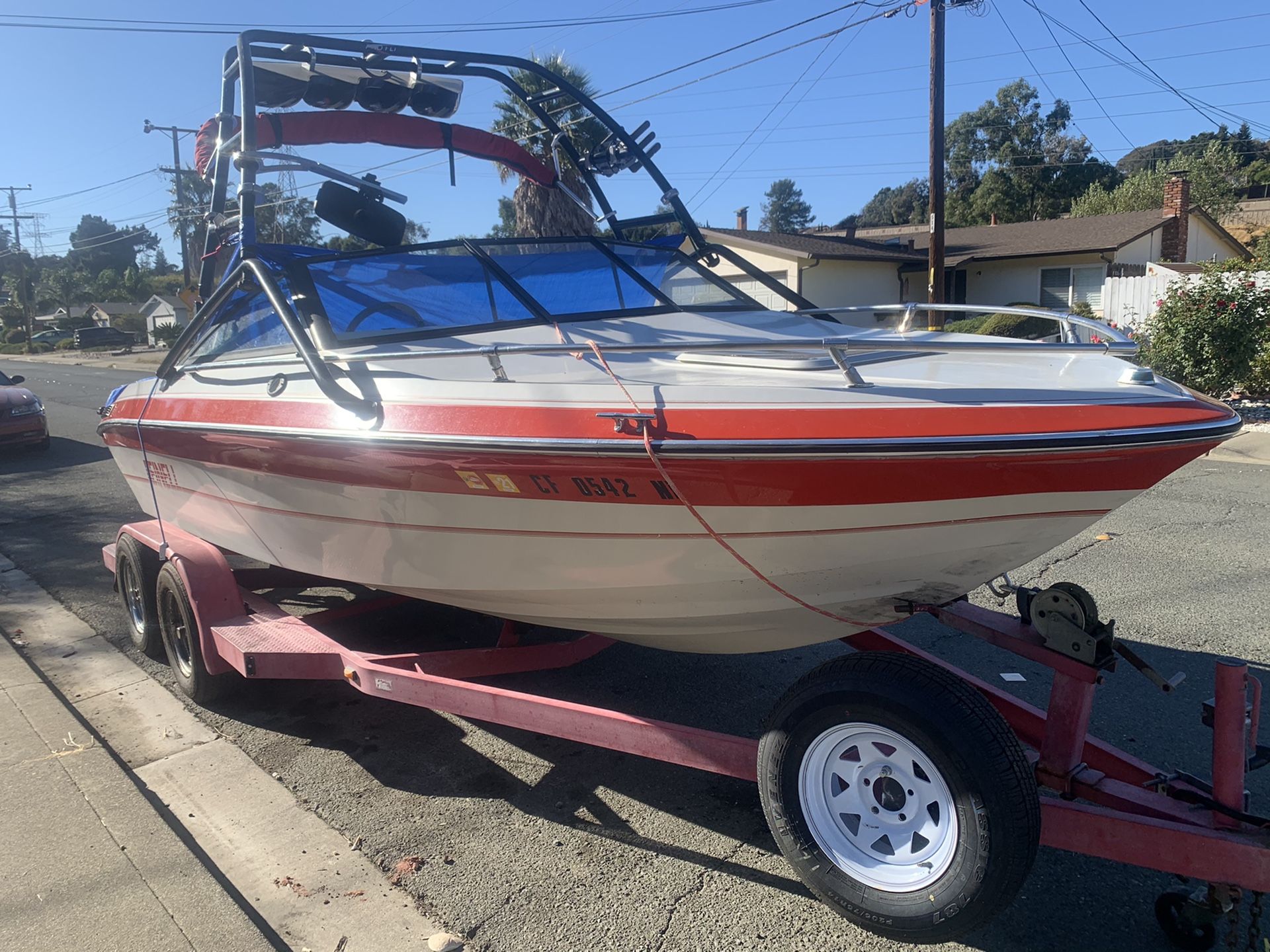 1992 Reinell inboard 8 passenger sports boat cruiser BLOWN MOTOR 