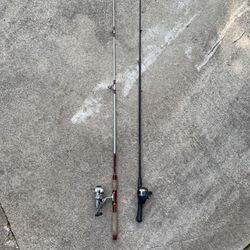 fishing rod and reel combos $14 each   Diawa open face anti-reverse isn’t working otherwise worksgre