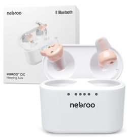 Bluetooth Hearing Aids for Seniors Adults 19Hr Battery Comfortable Fit