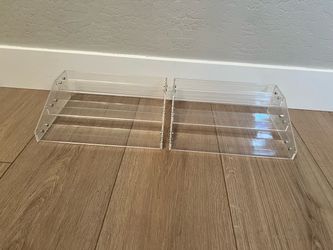 TWO- 3 Tier Acrylic Spice Rack Kitchen Organizer, Sturdy Construction, Space Saving
