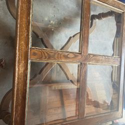 Wooden And Glass Table 