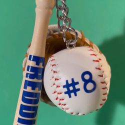 Personalized Baseball keychains 