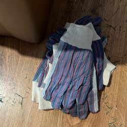 6 Pairs Leather Work Gloves 