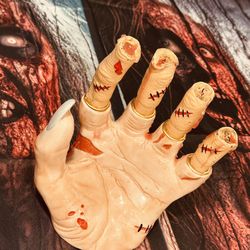 Ganz Halloween Witche's Hand Candle Holder Bloody Scary Holiday Decor 7” x 7”