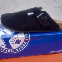 NIB Birkenstock Boston BS Black Size 45 Us 12 Brand New In Box Never Worn Good Deal
