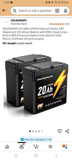 12v 20ah Batteries (2)