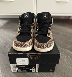 Jordan leopard toddler sneakers 8C