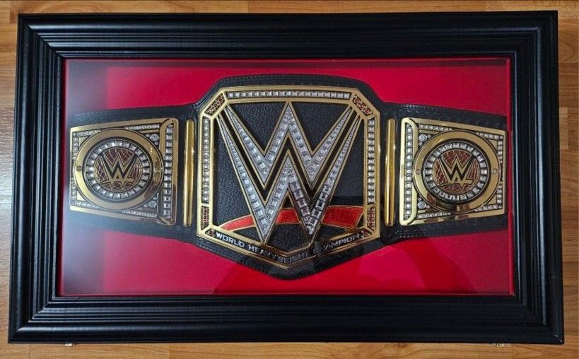 WWE Championship Title Belt & Display Case