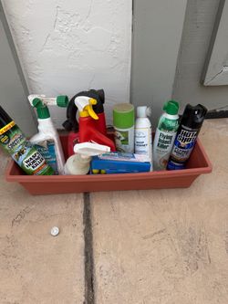 Free misc hornet, pest control sprays and resin shelf
