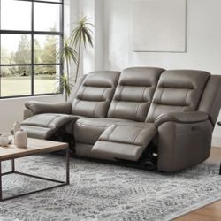 Mason Leather Power Reclining Sofa w/ Power Headrests 