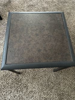 Square Metal End Table / Side Table