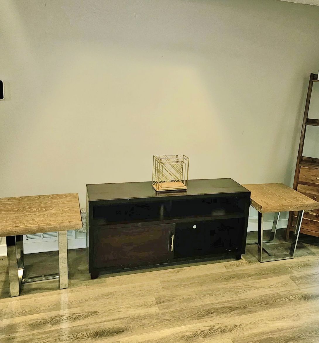 2 End Tables And Cabinet