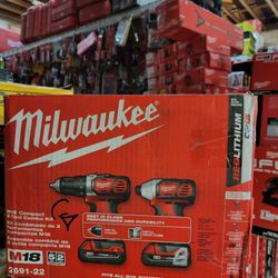MILWAUKEE M18 CORDLESS IMPACT & DRILL SET