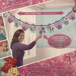 Disney Ariel Happy birthday Banner 