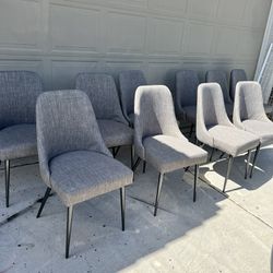 Ashley Furniture Gray Dining Chairs - 10 Available. $40 Each. Used For Staging 