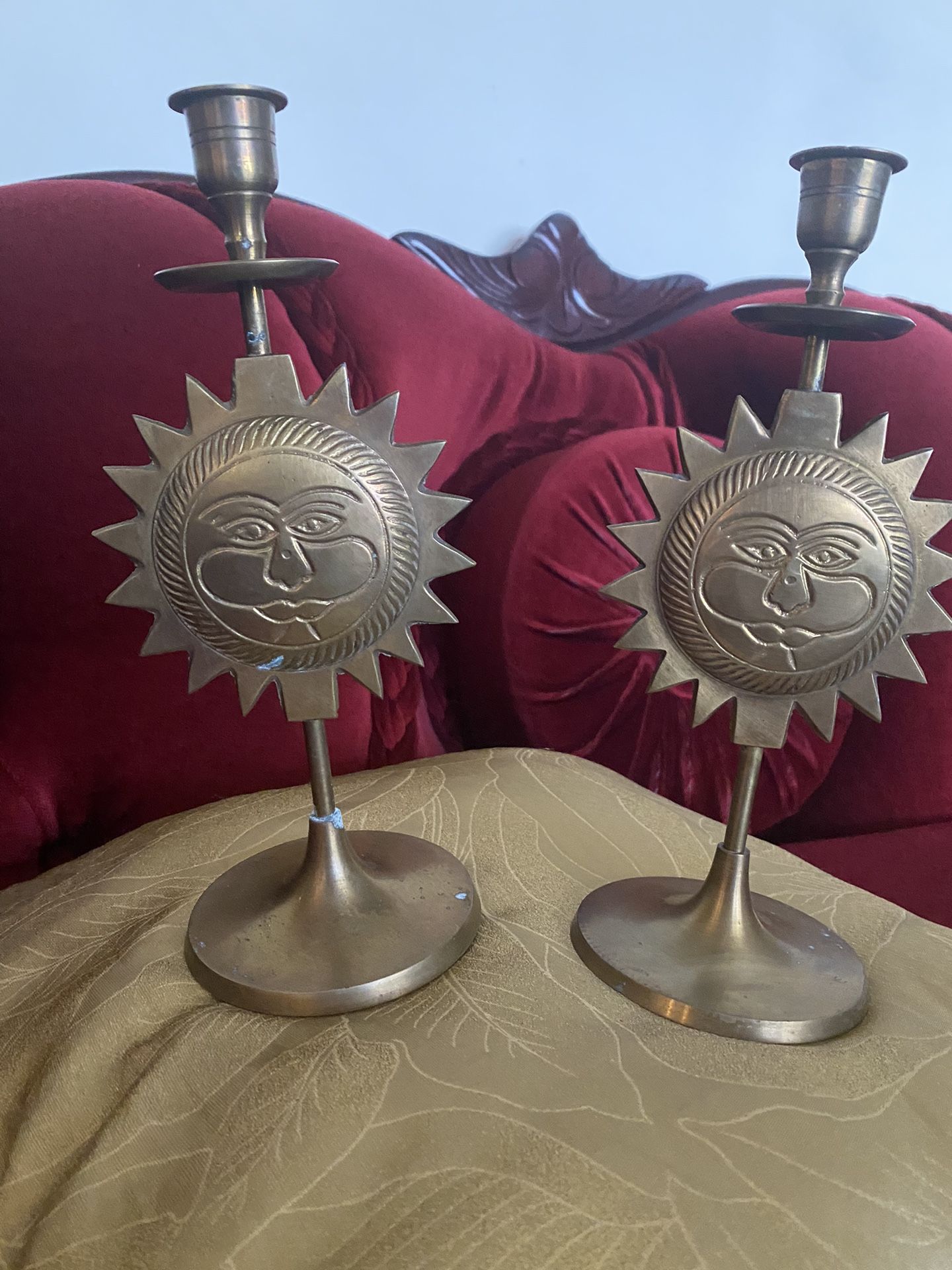 Very Beautiful, candle set bronze antique $25