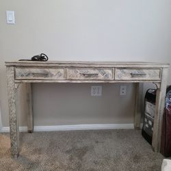 48" Writing, Power Desk W/ 3 Drawers
