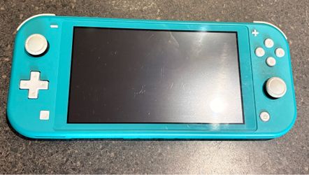 turquoise Nintendo Switch Lite handheld console.
