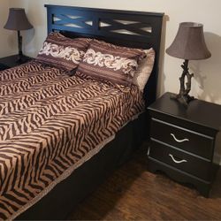 6 Piece Full Size Bedroom Set - Dark Wood