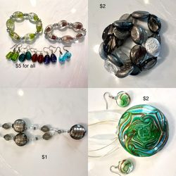 Costume Jewelry bracelets necklace earrings