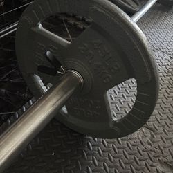 Olympic Barbell With Steel Weight Plates Set 