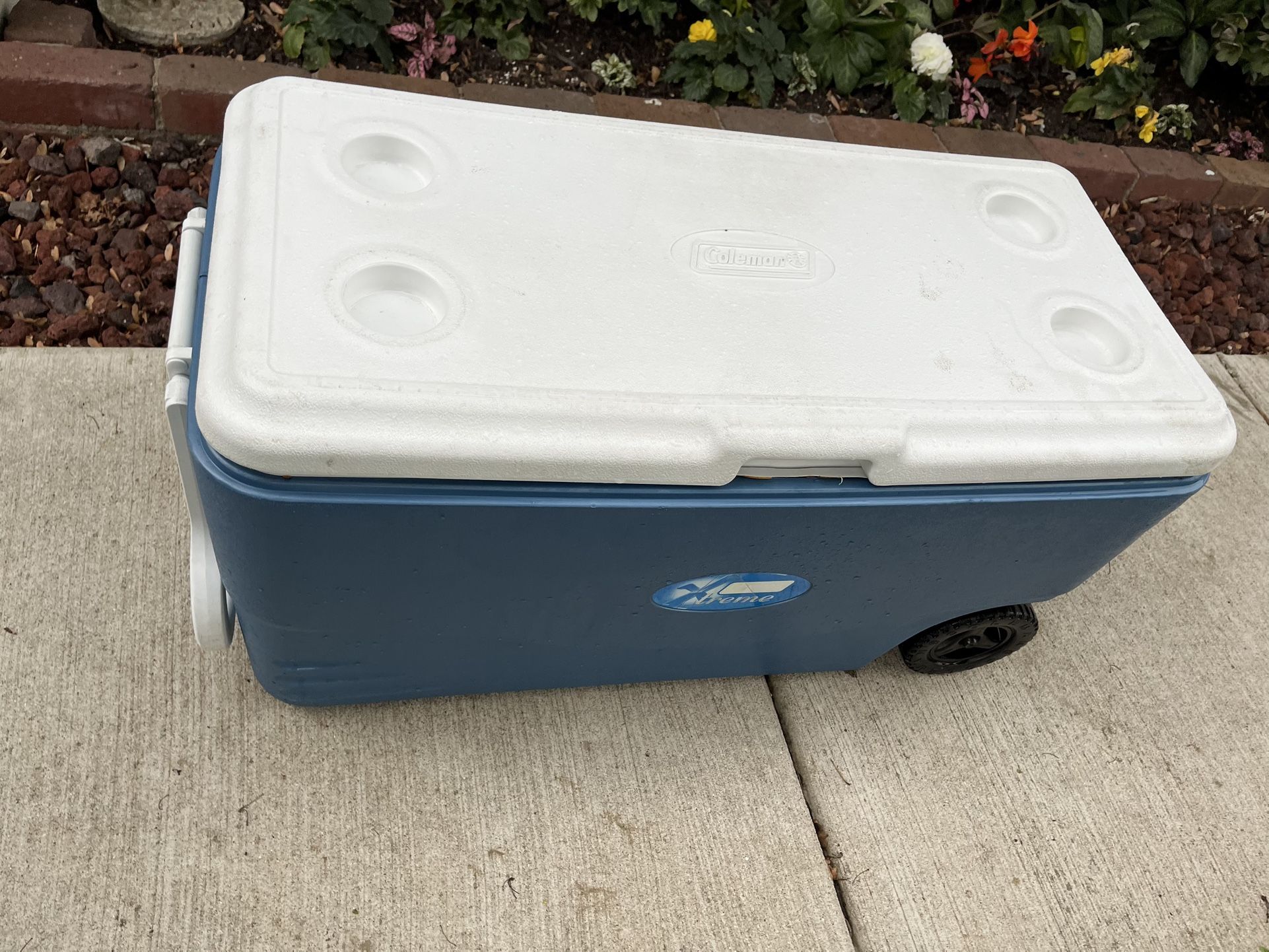 34” long Coleman rolling Cooler