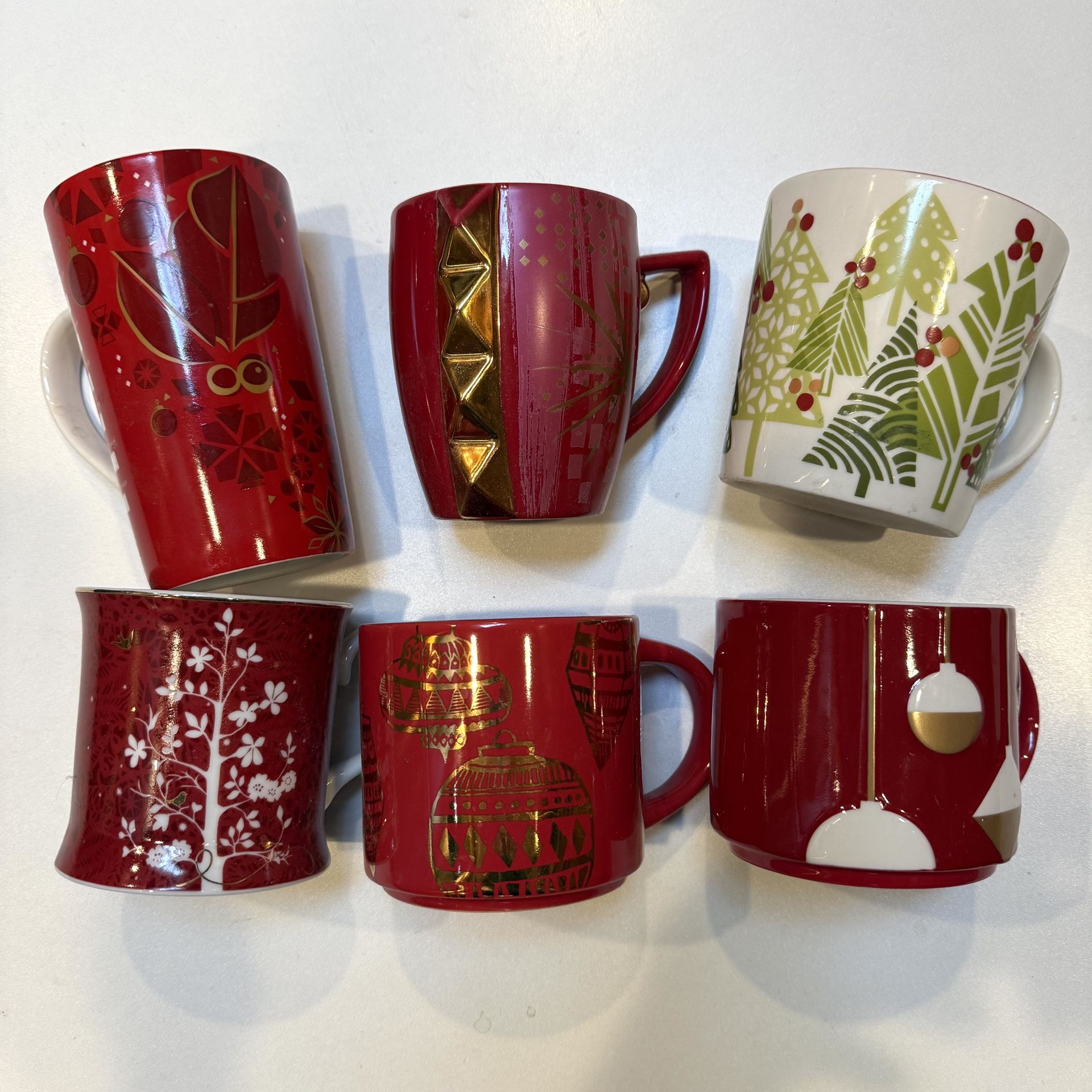 Starbucks Christmas Mugs. set Of 6
