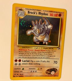 Brock’s Rhydon Holo Rare Pokémon Gym Heroes